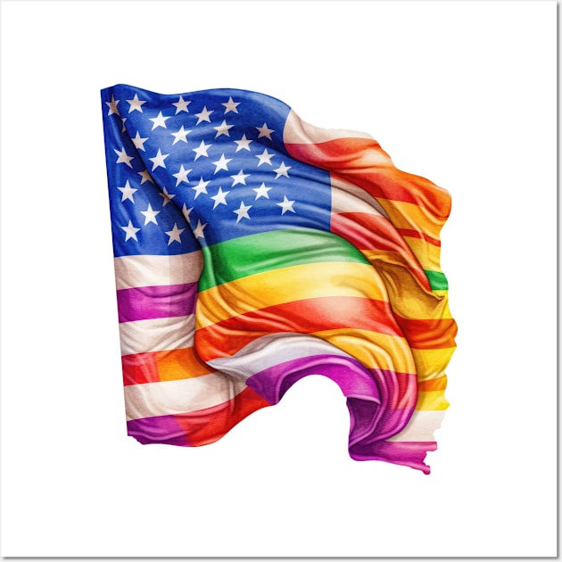 LGBT American Flag Wall Art by Chromatic Fusion Studio